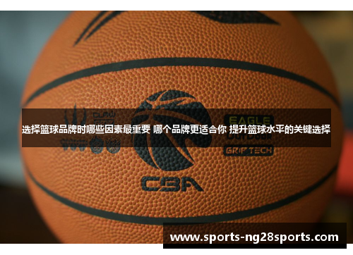 选择篮球品牌时哪些因素最重要 哪个品牌更适合你 提升篮球水平的关键选择