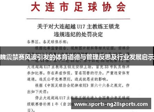 魏震禁赛风波引发的体育道德与管理反思及行业发展启示